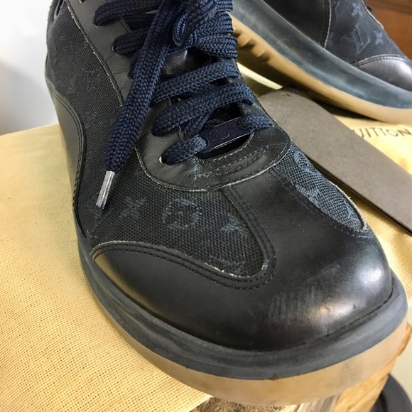 Louis Vuitton Monogram Canvas Leather Blue 38.5 - Picture 7 of 8